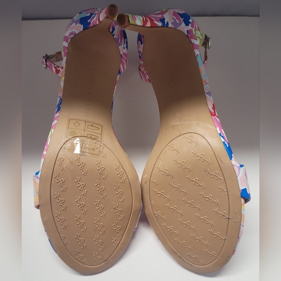 Kelly & Katie 7 Kirstie Floral Ankle Strappy Sandals Open Toe Confort Insole - Picture 9 of 9